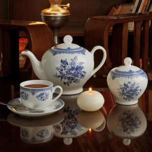 سرویس چای خوری 17 پارچه چینی زرین ایران سری ایتالیا اف مدل فلورانس درجه سه