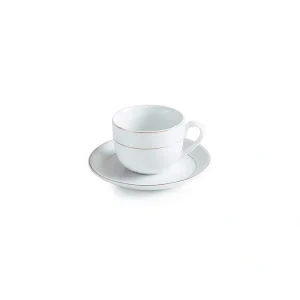 سرویس چای خوری 12 پارچه چینی زرین ایران مدل ایتالیا اف 8 سپید صدف درجه سه